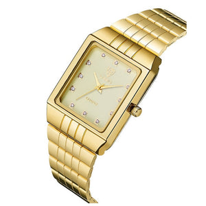 Golden Quartz Squared Watch